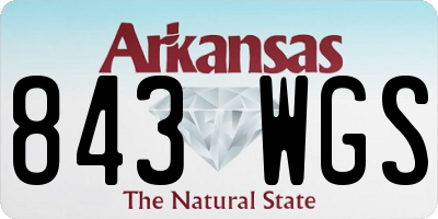 AR license plate 843WGS