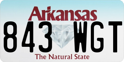 AR license plate 843WGT