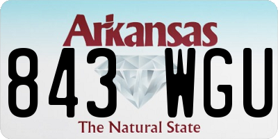 AR license plate 843WGU