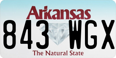 AR license plate 843WGX