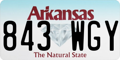 AR license plate 843WGY