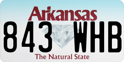 AR license plate 843WHB