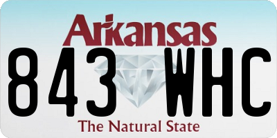 AR license plate 843WHC