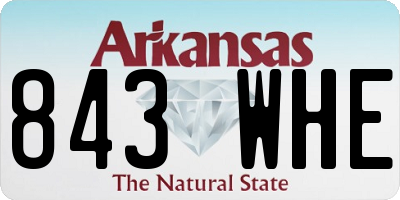 AR license plate 843WHE