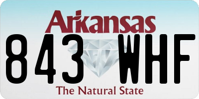 AR license plate 843WHF