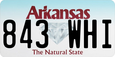 AR license plate 843WHI