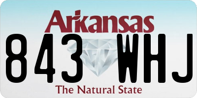 AR license plate 843WHJ