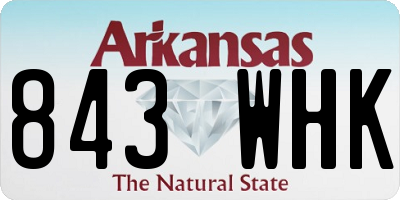 AR license plate 843WHK