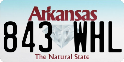 AR license plate 843WHL