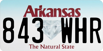 AR license plate 843WHR