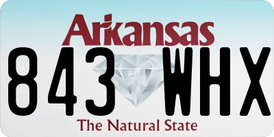 AR license plate 843WHX
