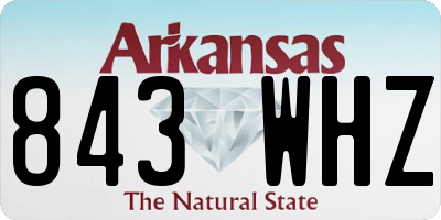 AR license plate 843WHZ