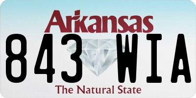 AR license plate 843WIA