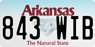 AR license plate 843WIB