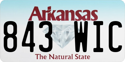 AR license plate 843WIC