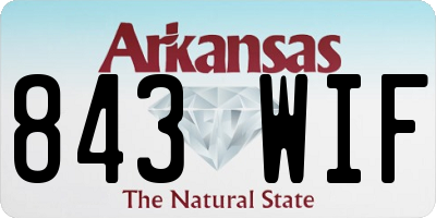 AR license plate 843WIF