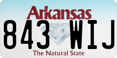 AR license plate 843WIJ