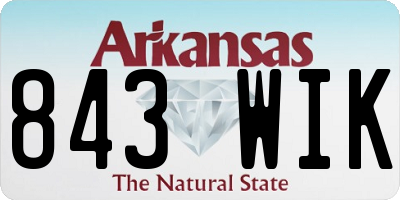 AR license plate 843WIK