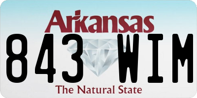 AR license plate 843WIM
