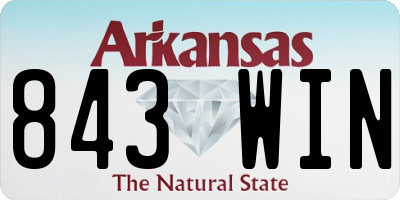 AR license plate 843WIN