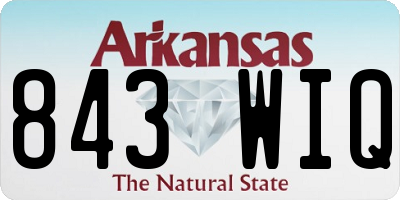 AR license plate 843WIQ