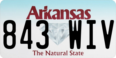 AR license plate 843WIV