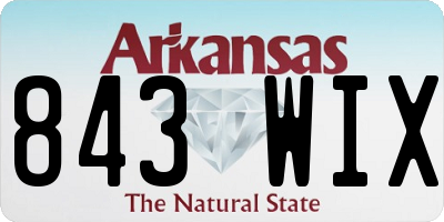 AR license plate 843WIX
