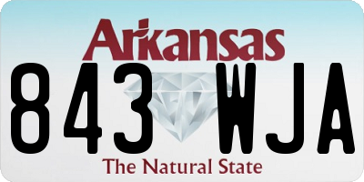AR license plate 843WJA