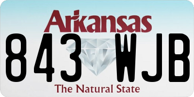 AR license plate 843WJB