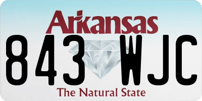 AR license plate 843WJC