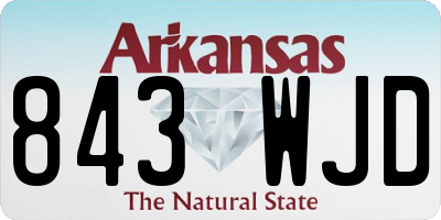 AR license plate 843WJD
