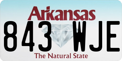 AR license plate 843WJE