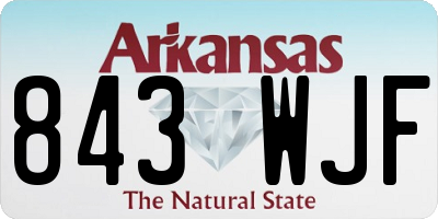 AR license plate 843WJF