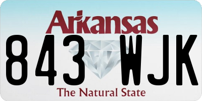 AR license plate 843WJK