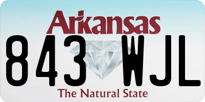 AR license plate 843WJL