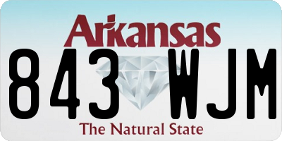 AR license plate 843WJM