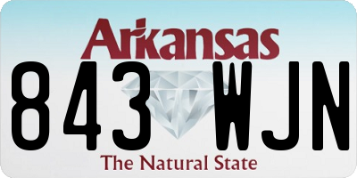 AR license plate 843WJN