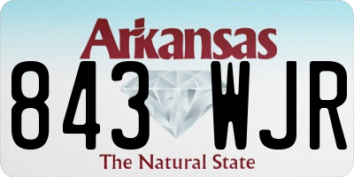 AR license plate 843WJR