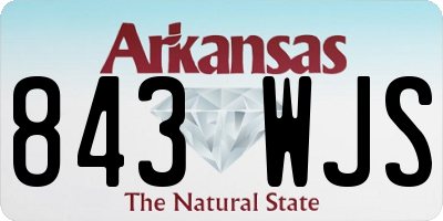 AR license plate 843WJS