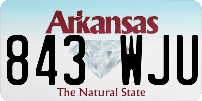 AR license plate 843WJU