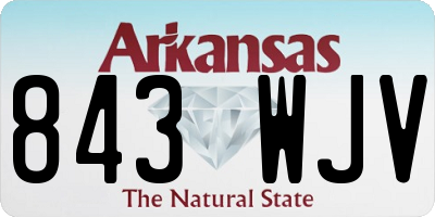 AR license plate 843WJV