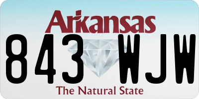 AR license plate 843WJW