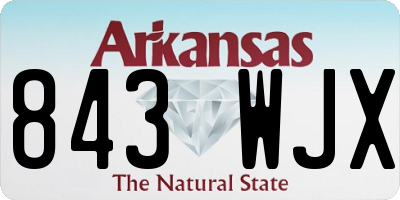AR license plate 843WJX