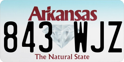 AR license plate 843WJZ