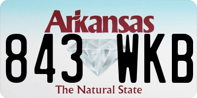 AR license plate 843WKB