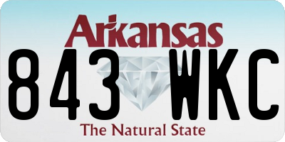 AR license plate 843WKC