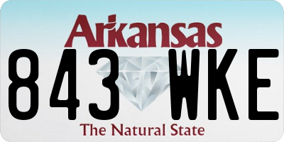 AR license plate 843WKE