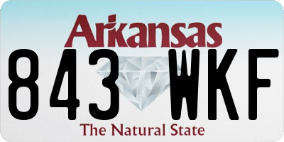 AR license plate 843WKF