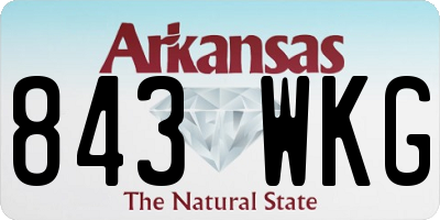 AR license plate 843WKG