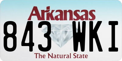AR license plate 843WKI